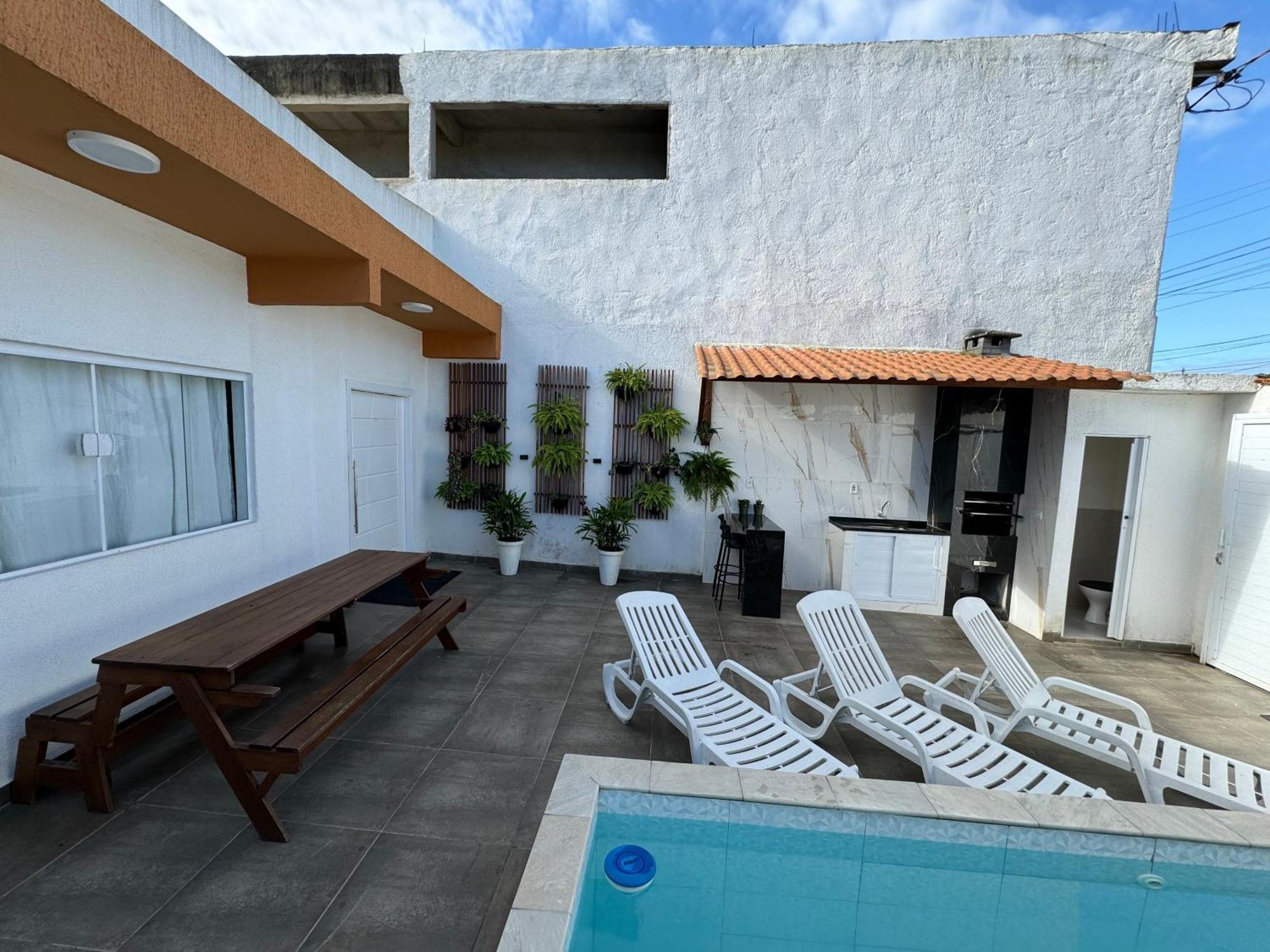 Casa compacta com piscina Guarujá Exterior foto