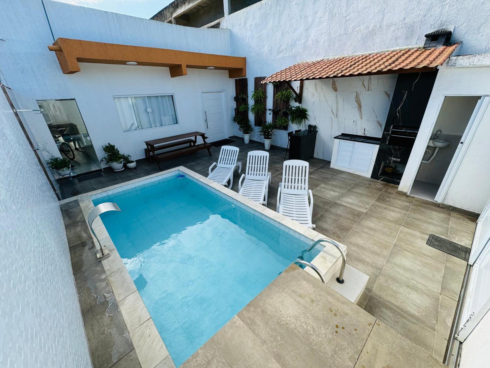 Casa compacta com piscina Guarujá Exterior foto